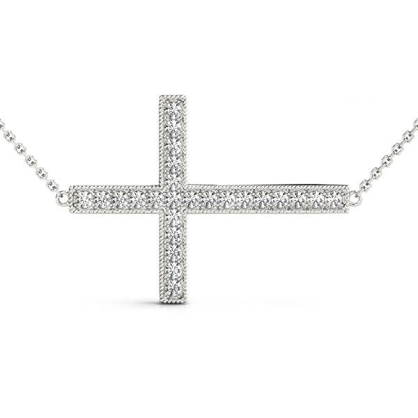16-Diamond Religious Cross Pendant