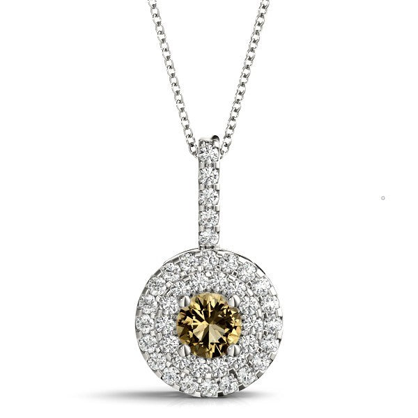 Round Diamond Halo Pendant