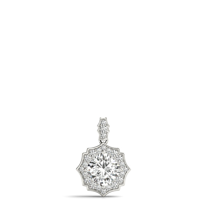Diamond Round Halo Pendant