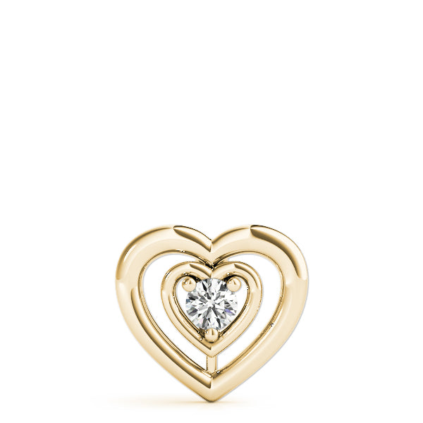 14K Yellow Gold 0.5 CT Diamond Solitaire Pendant