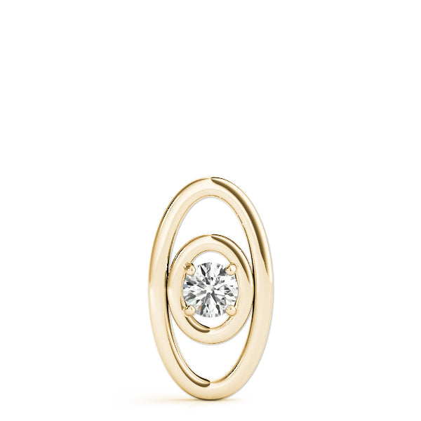 14K Yellow Gold 1/10 ct Diamond Solitaire Pendant