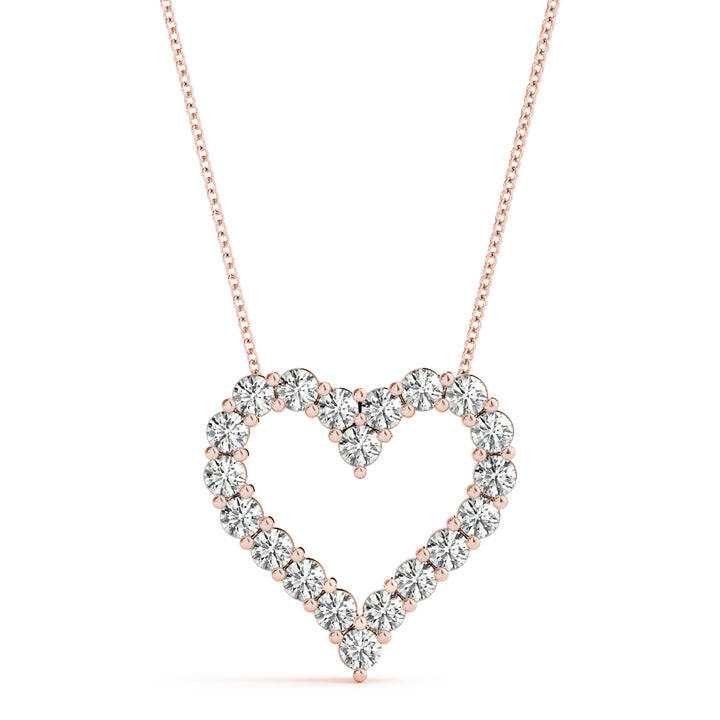 14K Rose Gold Diamond Fashion Pendant