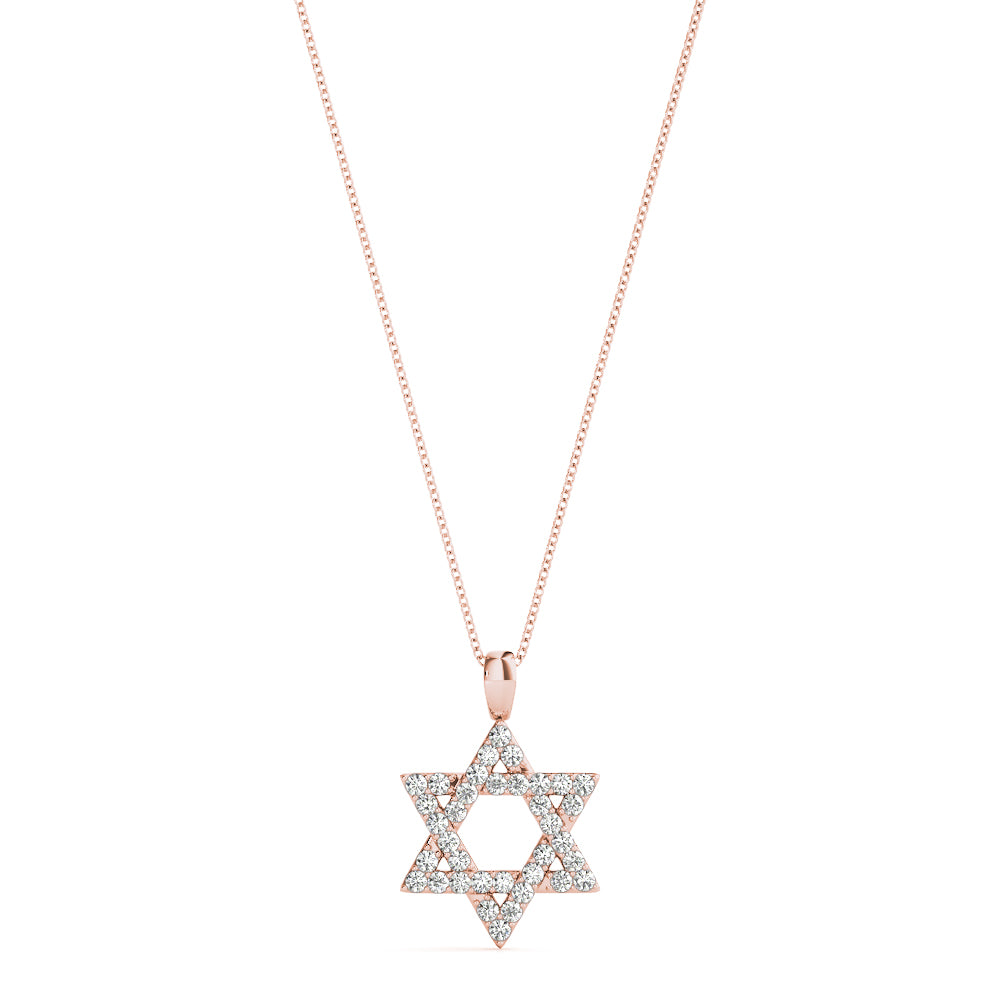 14K Rose Gold Diamond Fashion Pendant