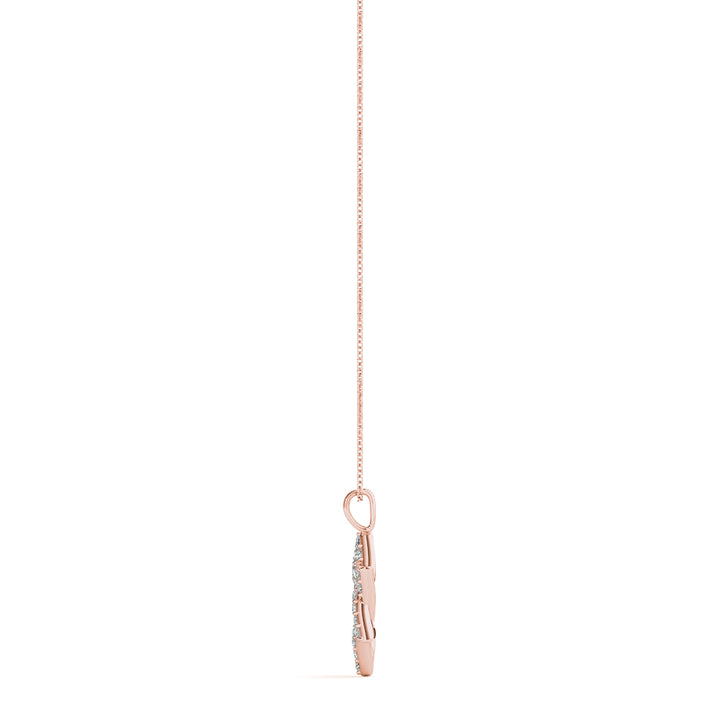 14K Rose Gold Diamond Fashion Pendant