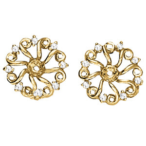 Diamond Jacket Earrings in Multiple Gold Options