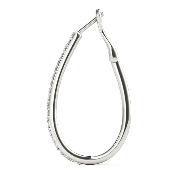 Lab Diamond Round Hoop Earrings