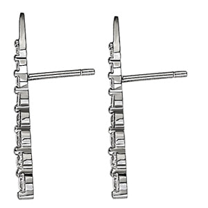 14K Gold Diamond Journey Stud Earrings