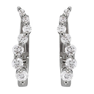 1/2 CT Diamond Journey Earrings