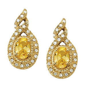 Multi-Diamond Oval Earring Set