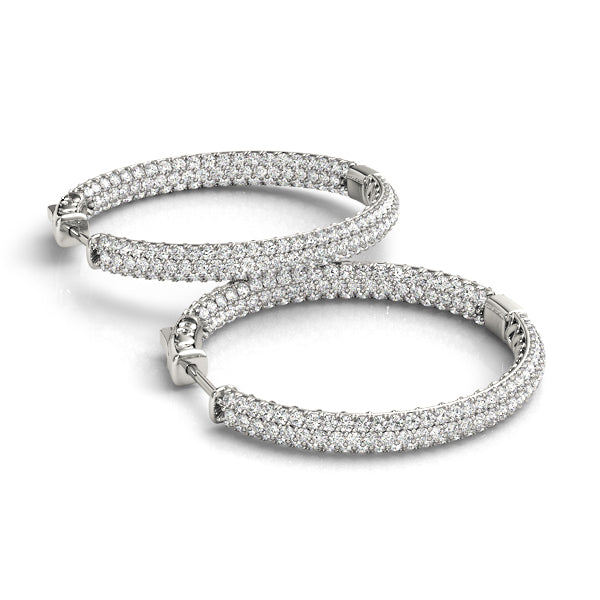 Diamond Inside Out Hoop Earrings