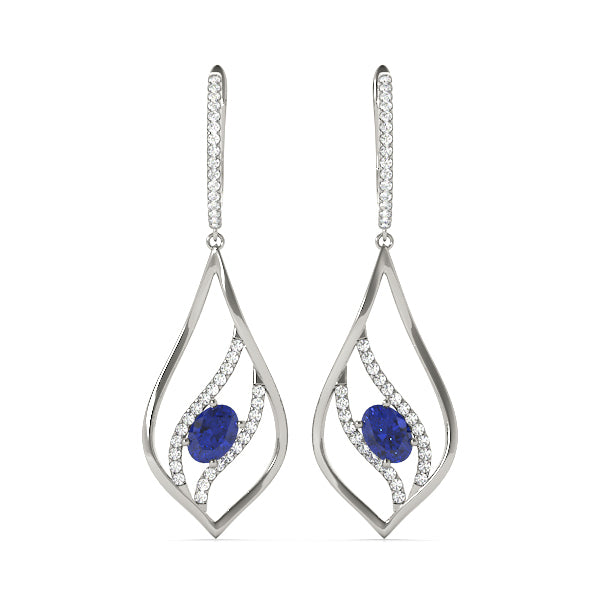 Diamond Multi-Stone Oval Earrings