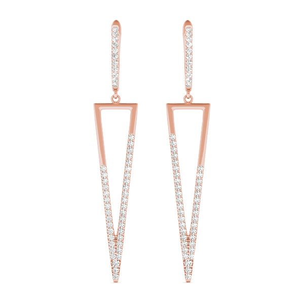 Rose Gold 1/3 CT Diamond Fashion Stud Earrings
