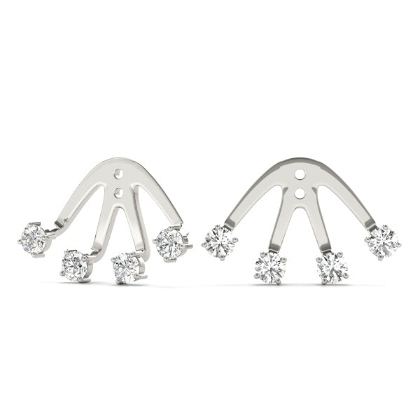 4 Stone Diamond Earring Jackets