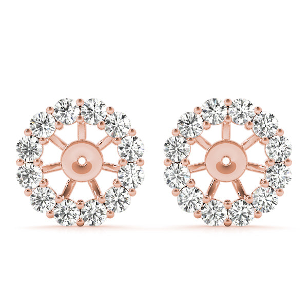 Rose Gold 14K Multi-Diamond Fashion Earrings
