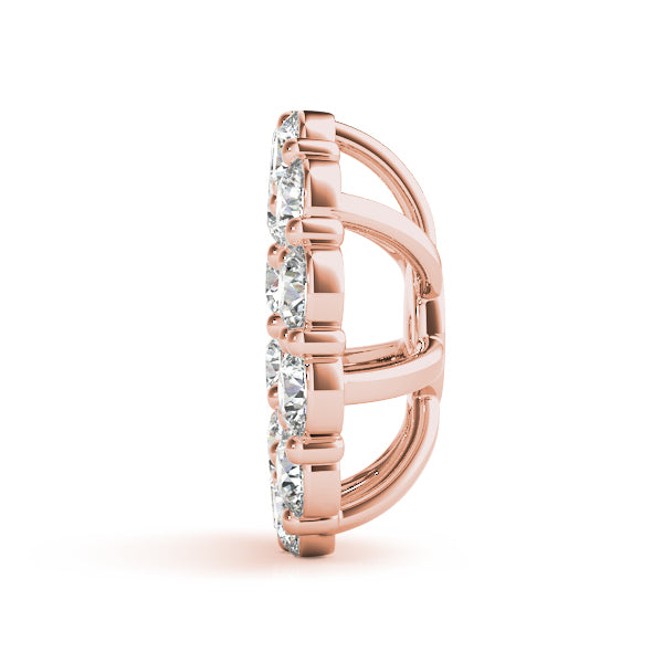 Rose Gold 14K Multi-Diamond Fashion Earrings