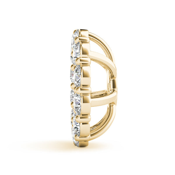 14K Yellow Gold Diamond Fashion Stud Earrings