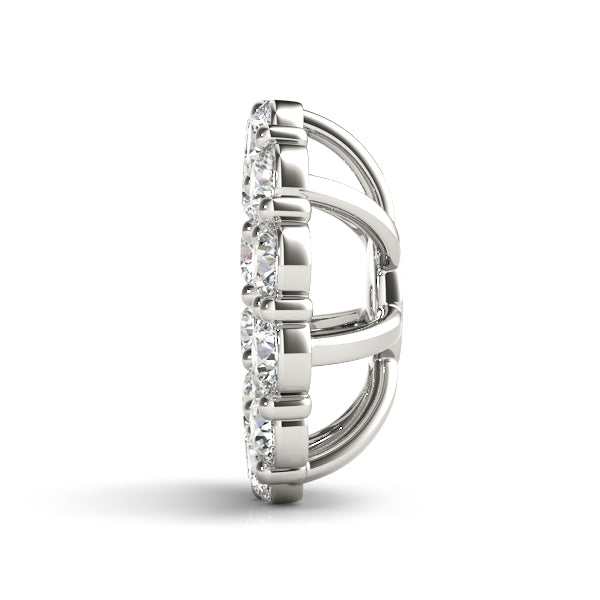 Round Diamond Earring Jacket Accessory