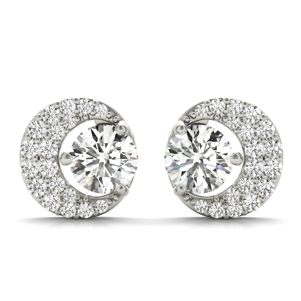 Diamond Round Multi-Stone Earrings