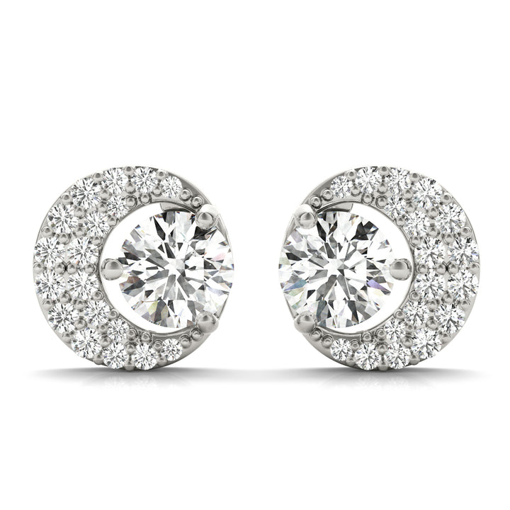 Diamond Round Multi-Stone Earrings