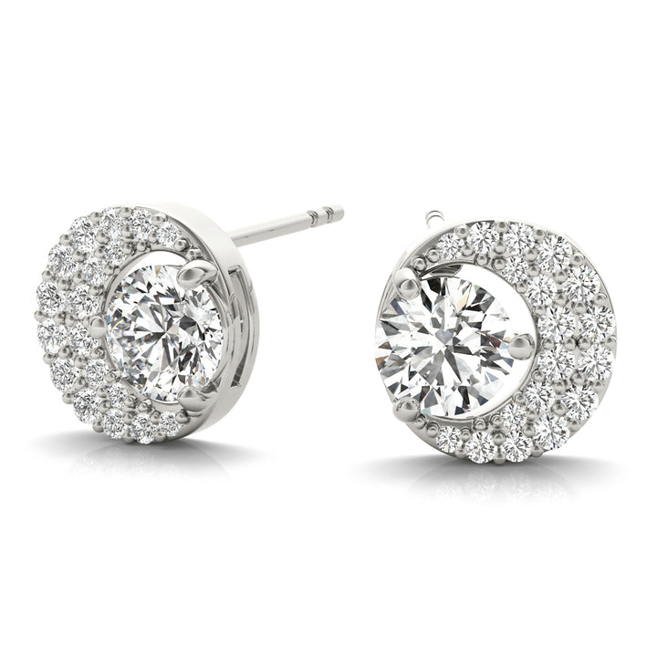 Diamond Round Multi-Stone Earrings