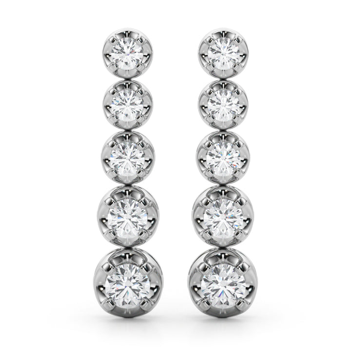 Round Diamond Stud Earrings