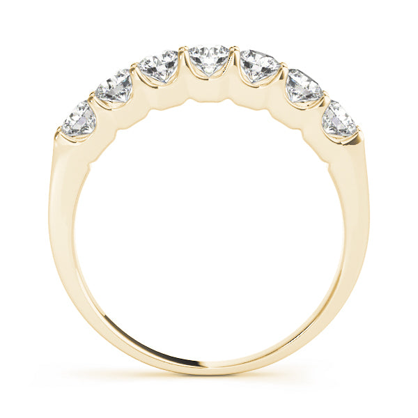 18K Yellow Gold Round Diamond Wedding Band