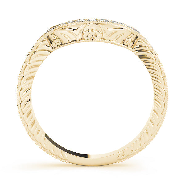 14K Yellow Gold 0.15ctw Diamond Wedding Band