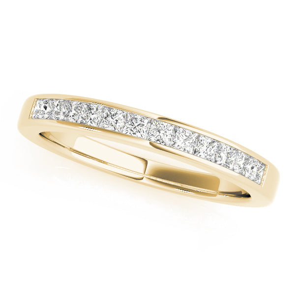 14K Yellow Gold Square Diamond Wedding Ring