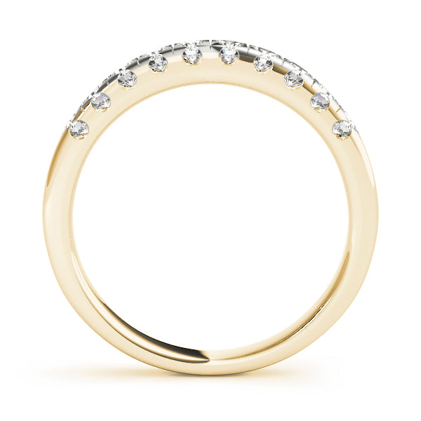 14K Yellow Gold Round Diamond Wedding Ring