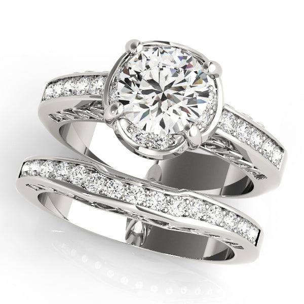1.0 CT Round Diamond Single Row Ring