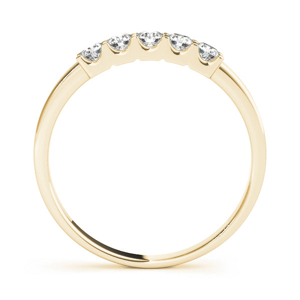 14K Yellow Gold 5-Stone Diamond Wedding Ring