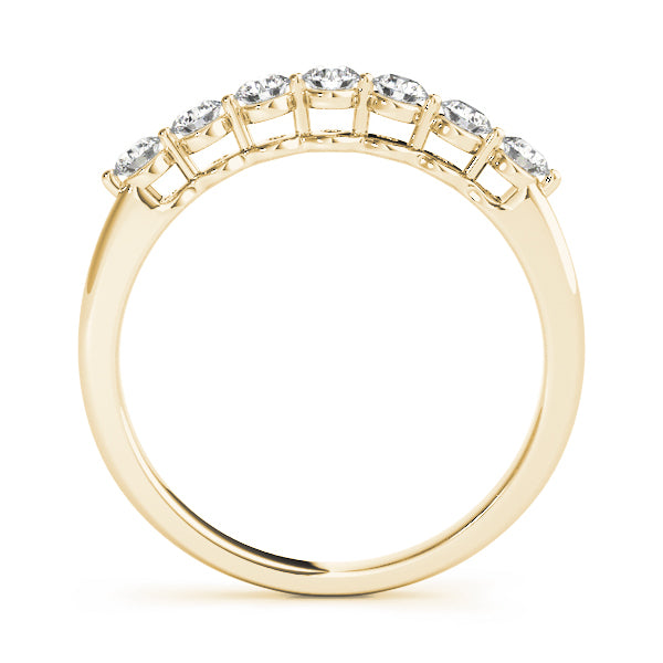 14K Yellow Gold Round Diamond Wedding Ring