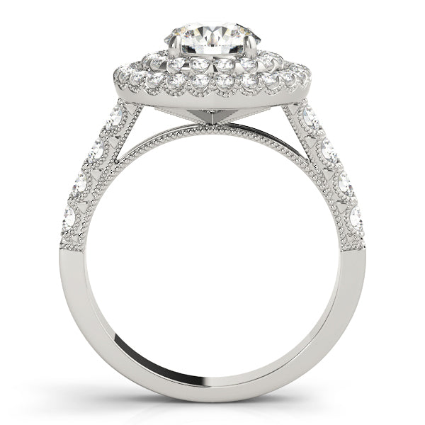 Round Diamond Halo Engagement Ring