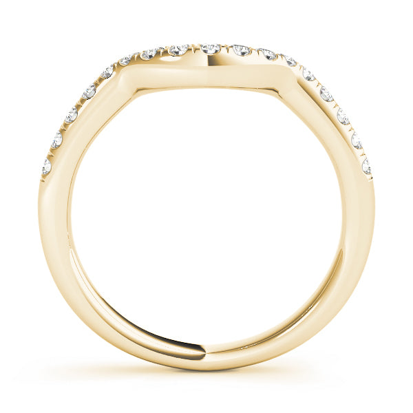 18K Yellow Gold 0.18 CT Diamond Wedding Band