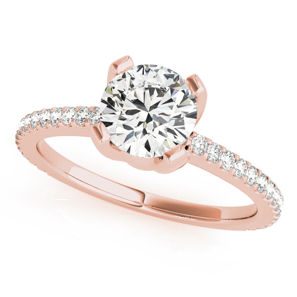 18K Rose Gold 1.25 ctw Diamond Engagement Ring
