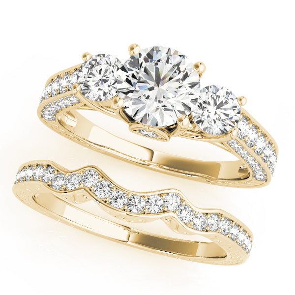 14K Yellow Gold 1.32ctw Round Diamond Engagement Ring