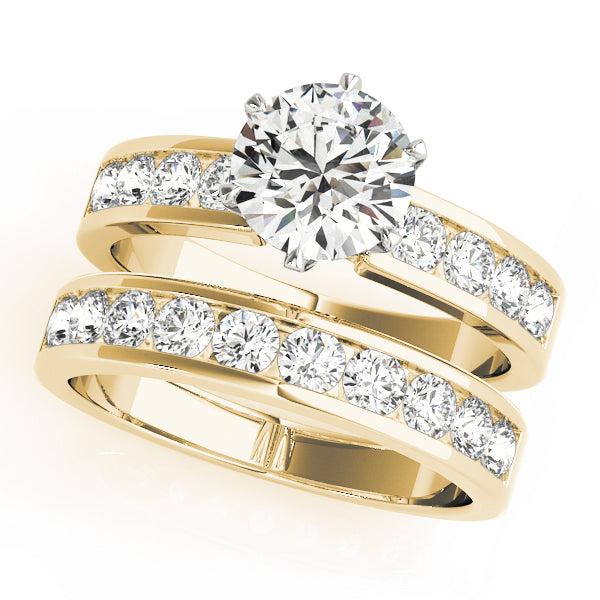 14K Yellow Gold 1.5ctw Single Row Diamond Ring
