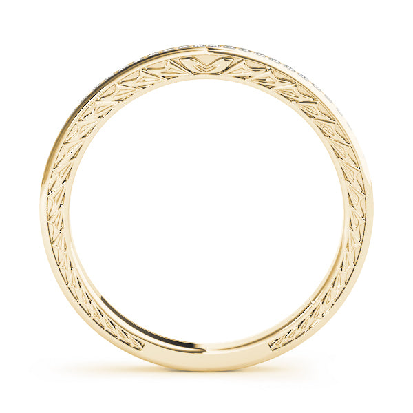 14K Yellow Gold Diamond Wedding Band Ring