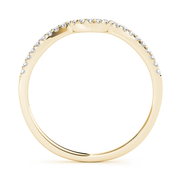 14K Yellow Gold 0.10ctw Diamond Wedding Band