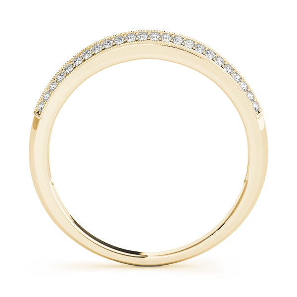 18K Yellow Gold Pave Diamond Wedding Ring