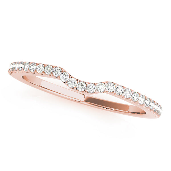 Rose Gold Diamond Wedding Band | 14K Bridal Ring