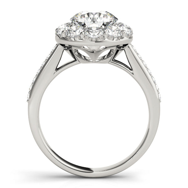 Round Diamond Halo Engagement Ring