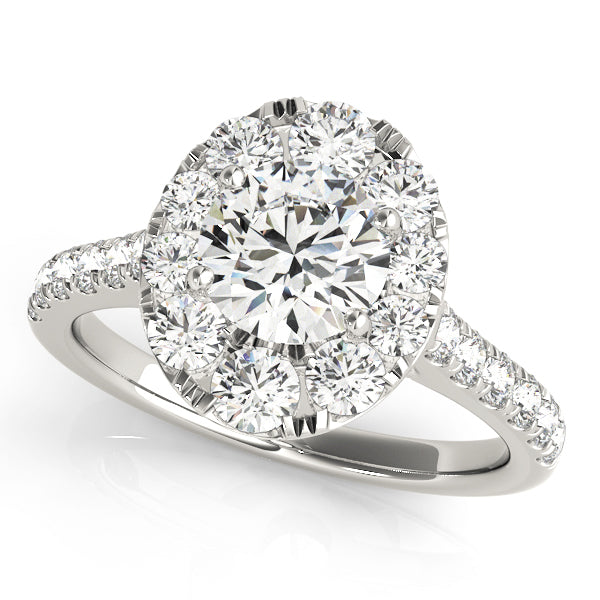 Round Diamond Halo Engagement Ring | 1.0 CT Center
