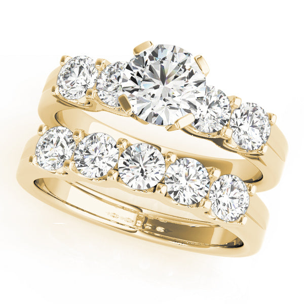 14K Yellow Gold 1.24ctw Round Diamond Engagement Ring