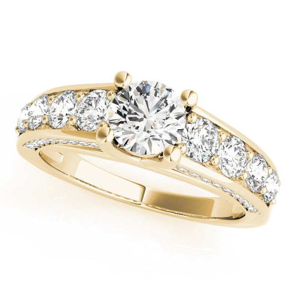 14K Yellow Gold 2.3 ctw Round Diamond Engagement Ring