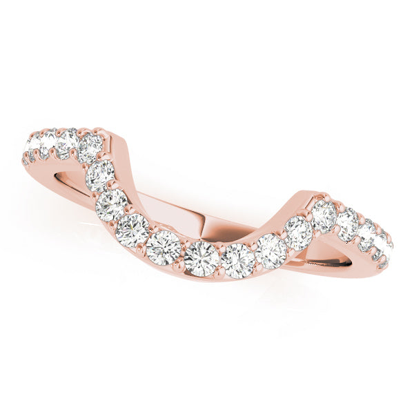 14K Rose Gold Diamond Wedding Ring
