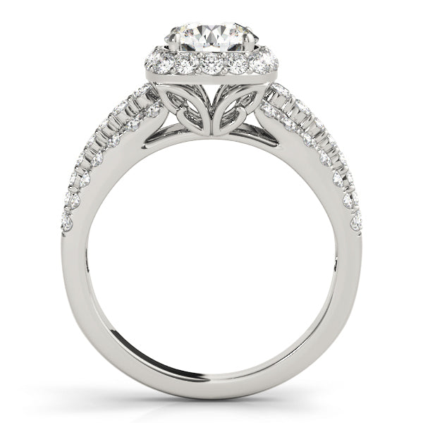Round Diamond Halo Engagement Ring