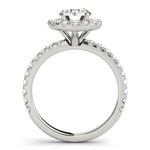 Round Diamond Halo Engagement Ring