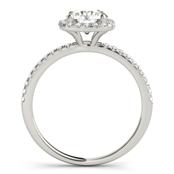 Round Diamond Halo Engagement Ring