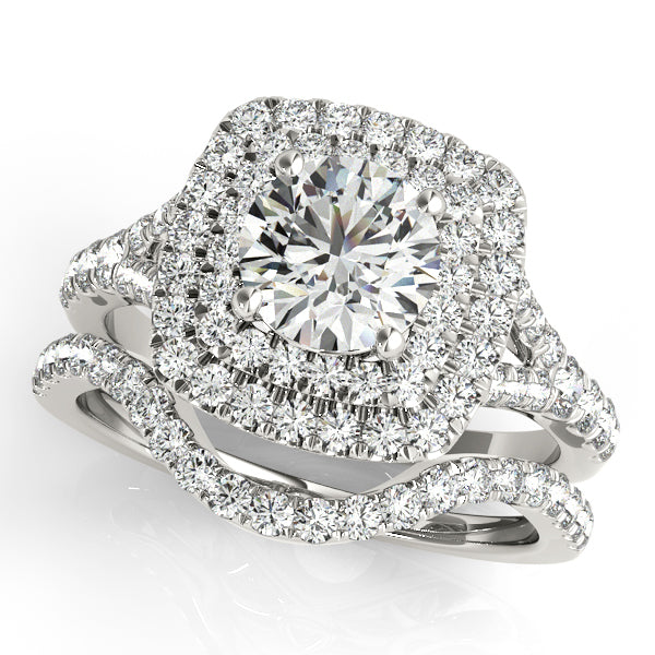 Round Diamond Halo Engagement Ring